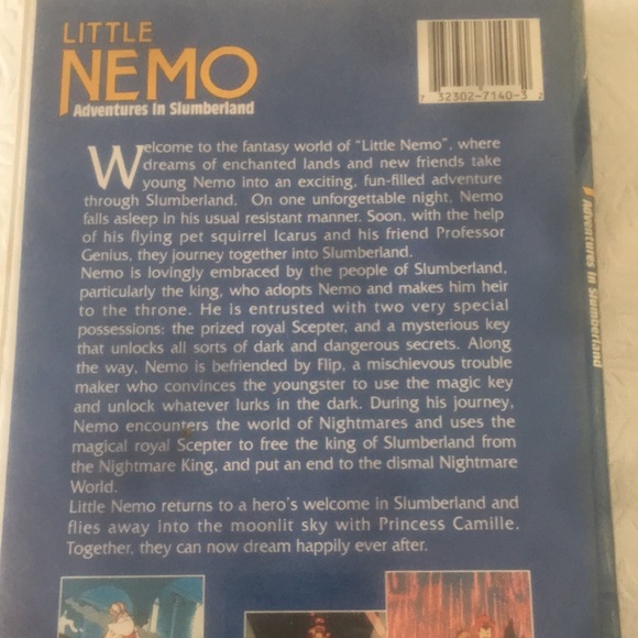 🔥3/$25 🔥Vintage Little Nemo - Adventures in Slumberland 1993 VHS#7140 - Picture 4 of 6